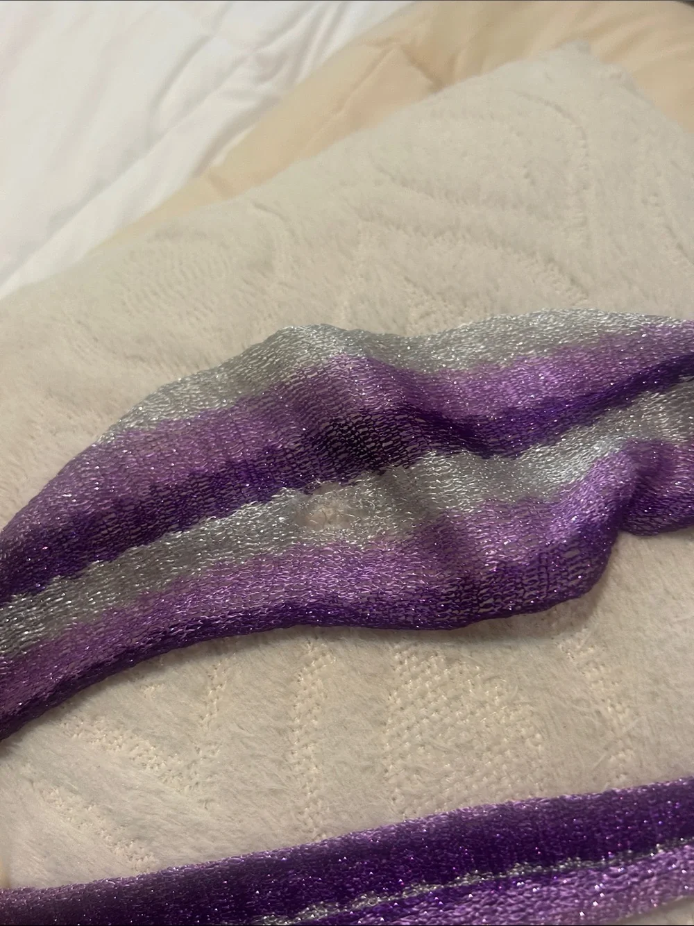 SPARKLY BELT/ scarf / unisex / soft stretchy new cond/ sparkly